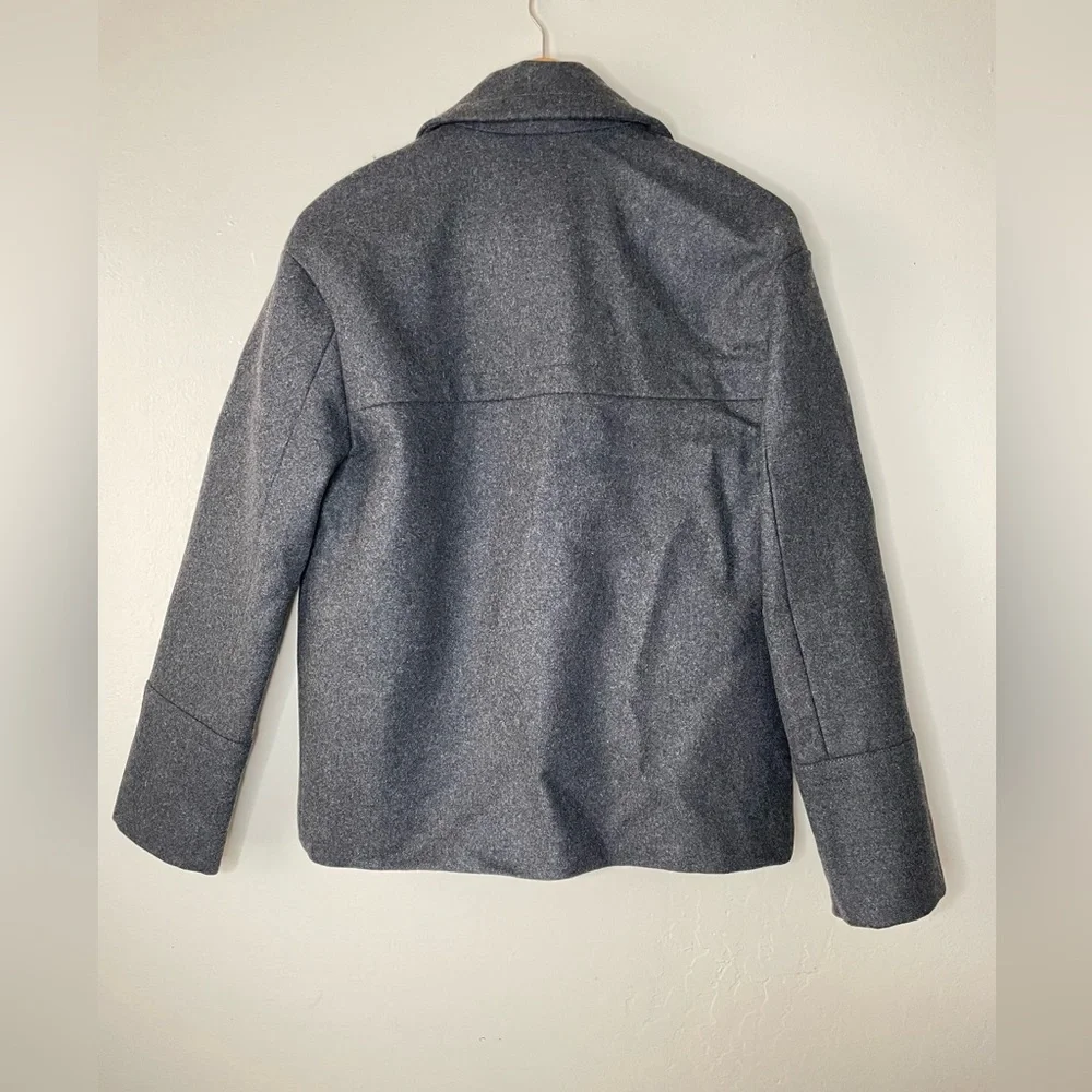 J.Crew women gray Melton Wool double Breasted Coats - Picture 6 of 16